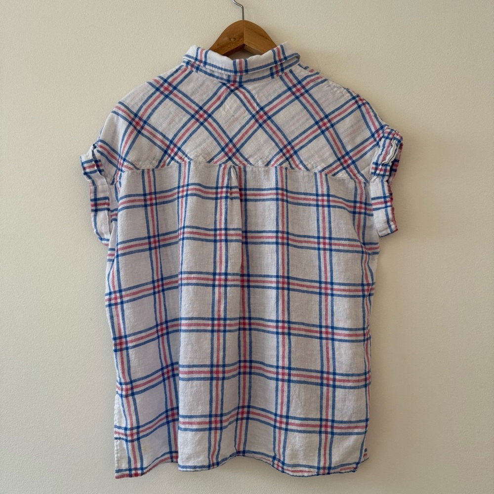 Rails Whitney Shirt Raspberry Azure White Size Large - Picture 3 of 9